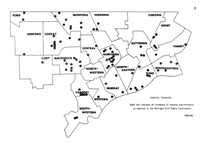 Detroit Racial Tensions Map 1968 – 1969 | DETROITography