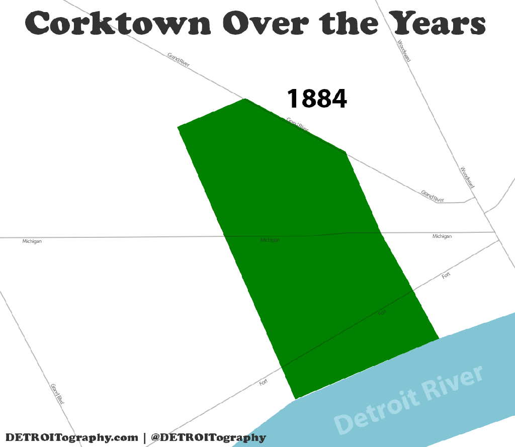 Map: Corktown Animated Over the Years | DETROITography