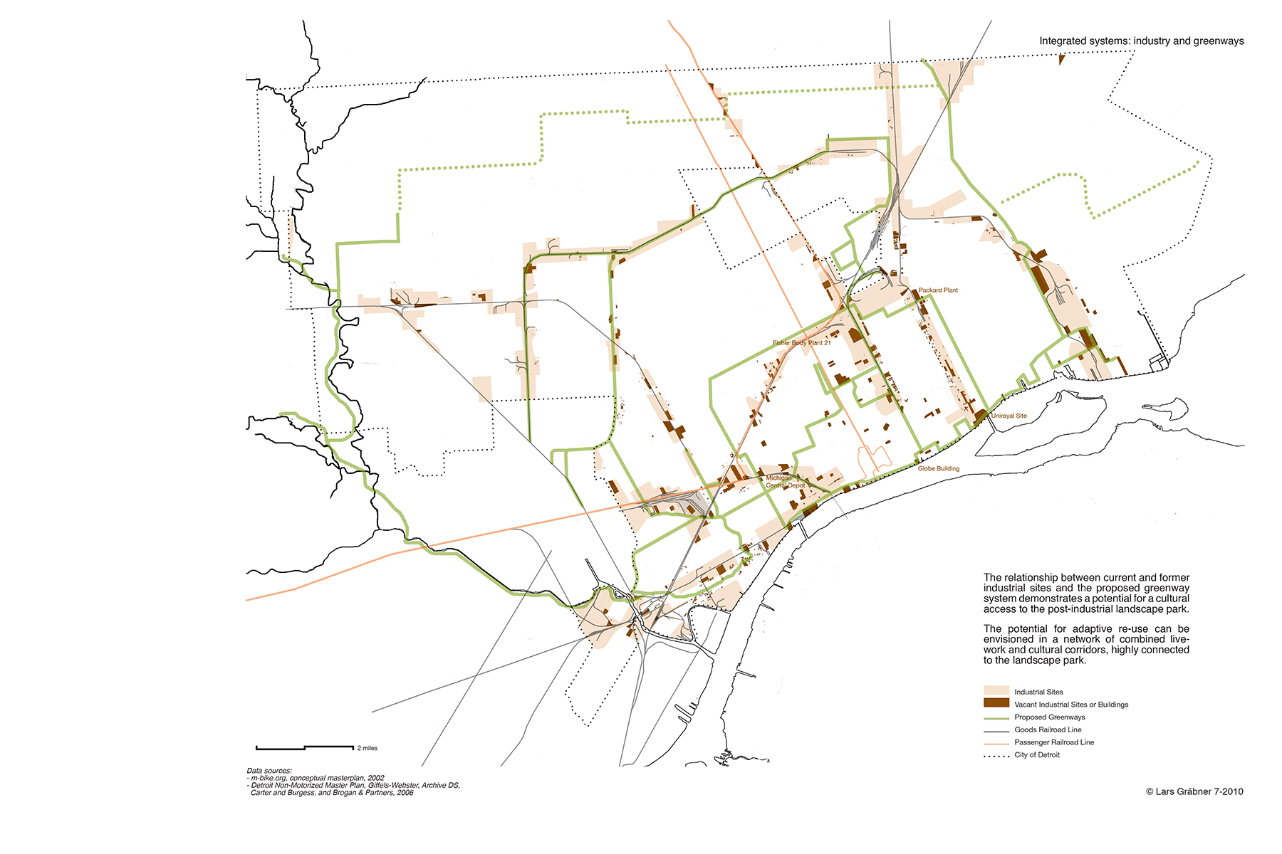 Map: Post-Industrial Greenways in Detroit | DETROITography