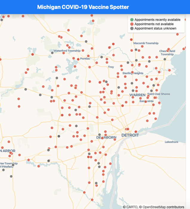 Map: Retail Redlining and COVID-19 Vaccine Availability | DETROITography