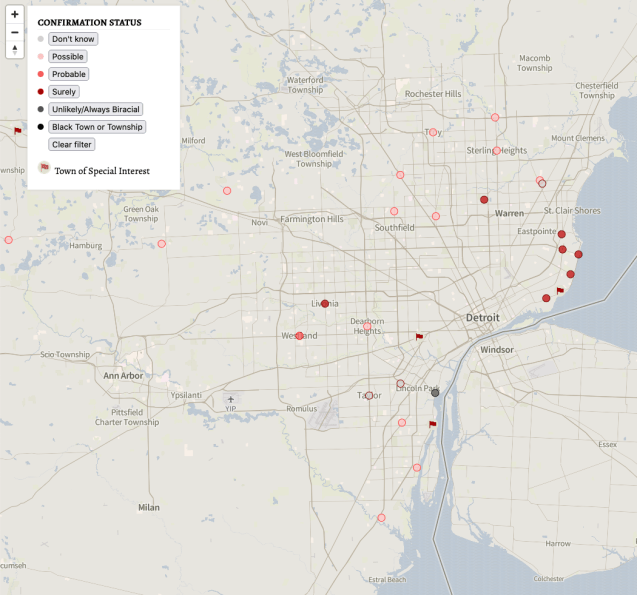 Sundowntown Map Map: Sundown Towns of Metro Detroit | DETROITography