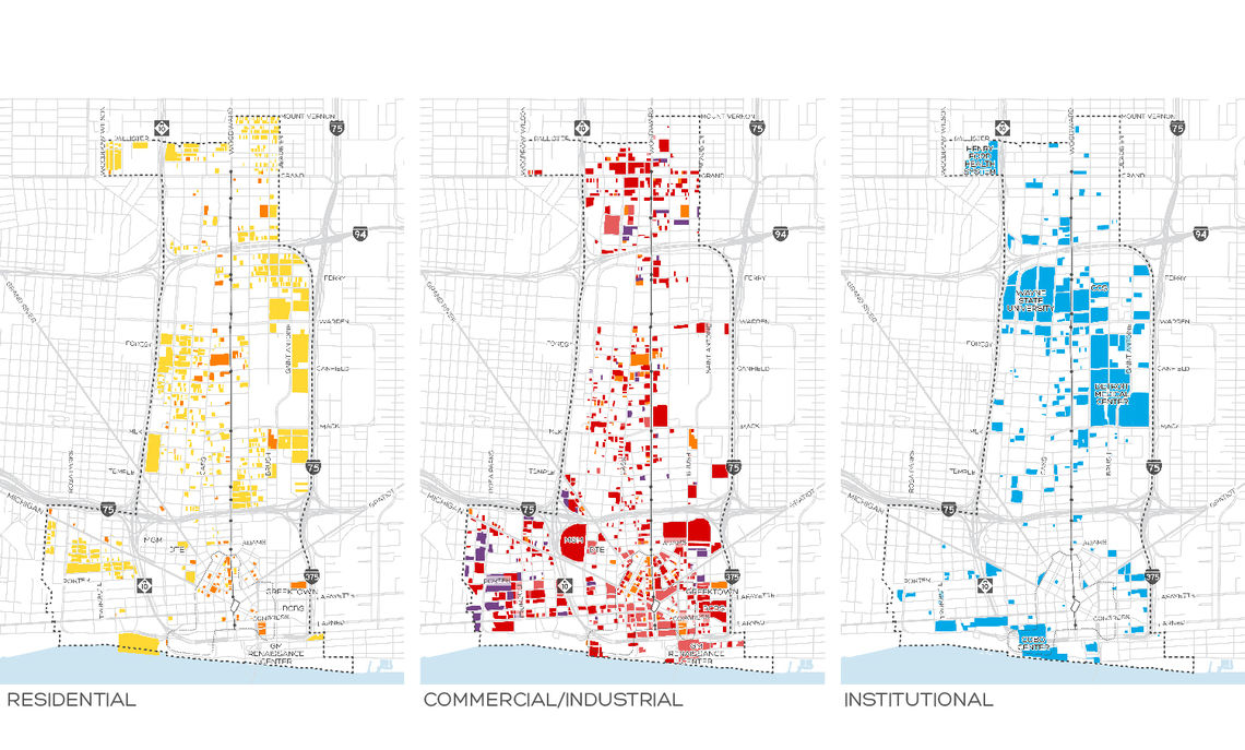 Detroit Innovation Map: Typologies in the Detroit Innovation District 2015 | DETROITography